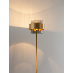 Lampa podłogowa szklana Nanno | Mosiądz, Glamour | Decolab24