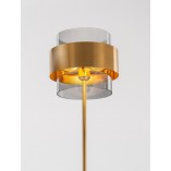 Lampa podłogowa szklana Nanno | Mosiądz, Glamour | Decolab24