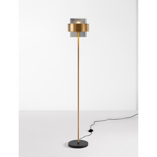 Lampa podłogowa szklana Nanno | Mosiądz, Glamour | Decolab24