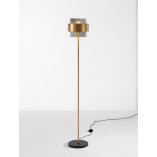 Lampa podłogowa szklana Nanno | Mosiądz, Glamour | Decolab24