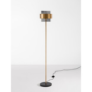 Lampa podłogowa szklana Nanno | Mosiądz, Glamour | Decolab24