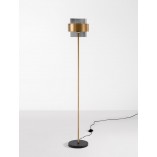 Lampa podłogowa szklana Nanno | Mosiądz, Glamour | Decolab24