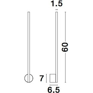 Kinkiet LED czarny Sai Straight 60cm - Minimalistyczny Design