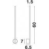 Kinkiet LED czarny Sai Straight 60cm - Minimalistyczny Design