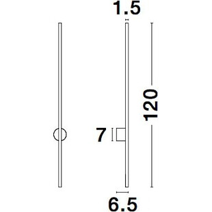 Kinkiet LED czarny 120cm - Minimalistyczny design | Decolab24