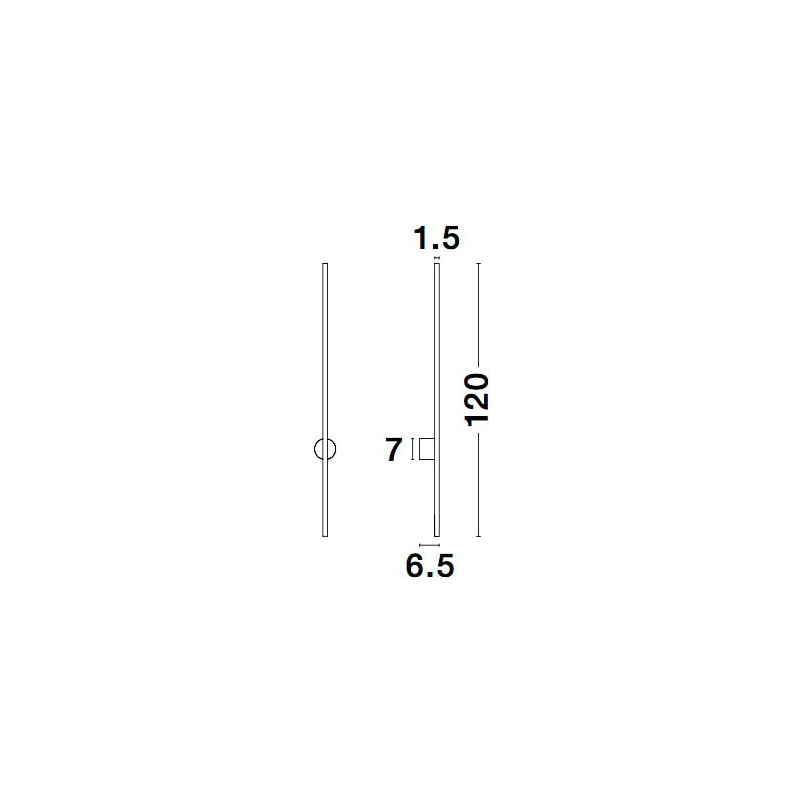 Kinkiet LED czarny 120cm - Minimalistyczny design | Decolab24