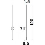 Kinkiet LED czarny 120cm - Minimalistyczny design | Decolab24