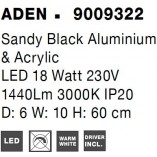 Kinkiet LED czarny 60cm - Minimalistyczny design | Decolab24