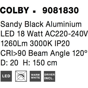 Lampa podłogowa LED Simple - Nowoczesny design, 150cm - Decolab24