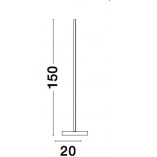 Lampa podłogowa LED Simple - Nowoczesny design, 150cm - Decolab24