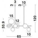 Lampa wisząca Nerro Long - szkło, 65cm | Decolab24