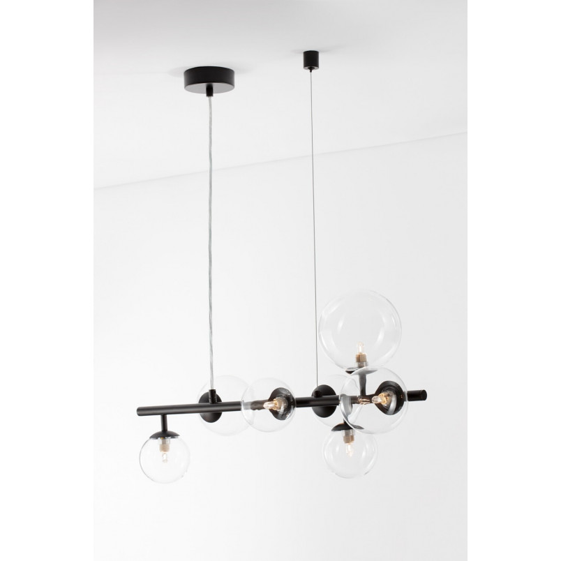Lampa wisząca Nerro Long - szkło, 65cm | Decolab24