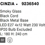 Lampa wisząca Bulgy IV - szkło dymione, styl retro | Decolab24