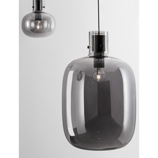 Lampa wisząca Bulgy IV - szkło dymione, styl retro | Decolab24