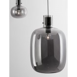 Lampa wisząca Bulgy IV - szkło dymione, styl retro | Decolab24