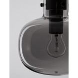Lampa Wisząca Retro Bulgy | Szkło Dymione 22cm - Decolab24