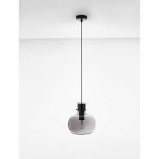 Lampa Wisząca Retro Bulgy | Szkło Dymione 22cm - Decolab24