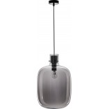Lampa wisząca szklana retro Bulgy 30cm szkło dymione