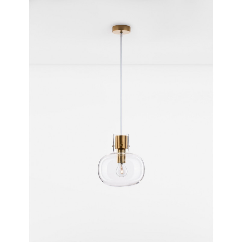 Lampa wisząca Bulgy - Szkło, Mosiądz | Decolab24