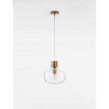 Lampa wisząca Bulgy - Szkło, Mosiądz | Decolab24