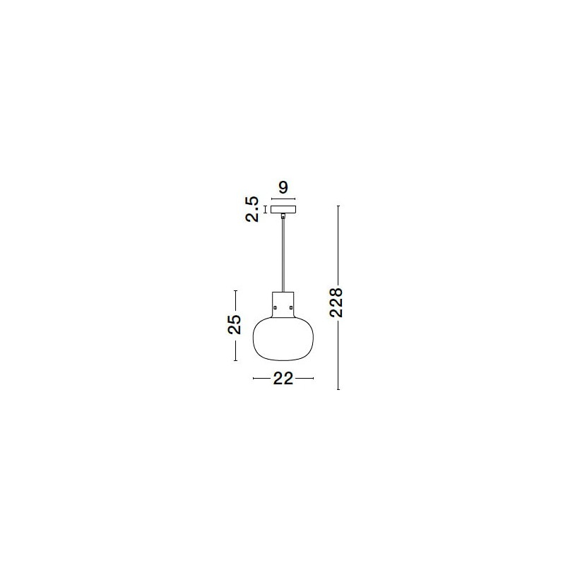 Lampa wisząca Bulgy - Szkło, Mosiądz | Decolab24