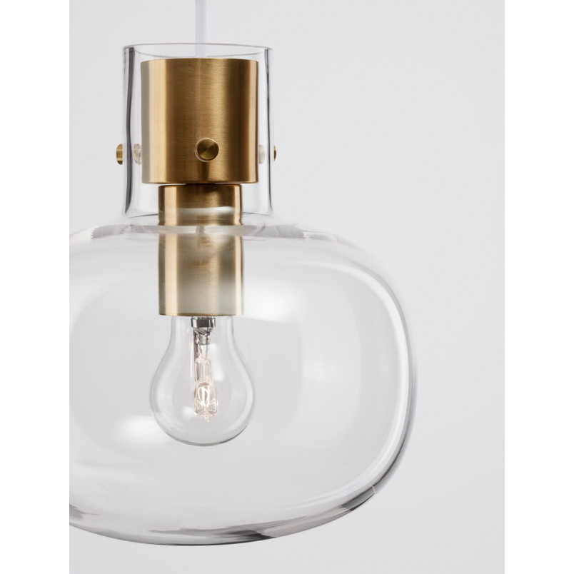 Lampa wisząca Bulgy - Szkło, Mosiądz | Decolab24