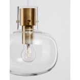 Lampa wisząca Bulgy - Szkło, Mosiądz | Decolab24