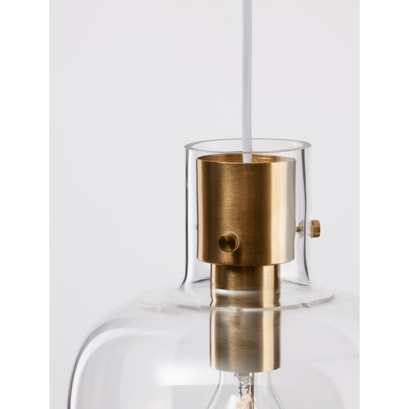 Lampa wisząca Bulgy - Szkło, Mosiądz | Decolab24