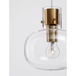 Lampa wisząca Bulgy - Szkło, Mosiądz | Decolab24