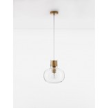 Lampa wisząca Bulgy - Szkło, Mosiądz | Decolab24