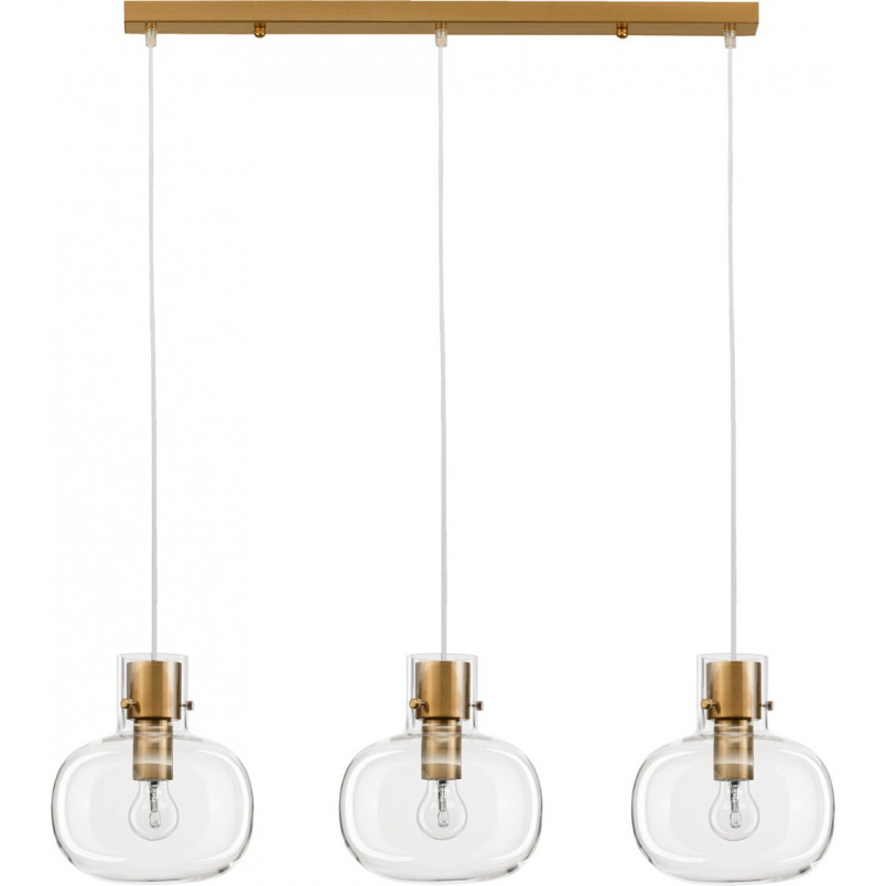 Lampa wisząca Bulgy III - szklana, retro, 86cm | Decolab24