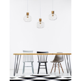Lampa wisząca Bulgy III - szklana, retro, 86cm | Decolab24
