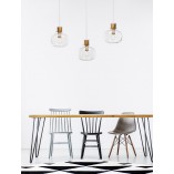 Lampa wisząca Bulgy III - szklana, retro, 86cm | Decolab24