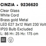 Lampa wisząca Bulgy III - szklana, retro, 86cm | Decolab24