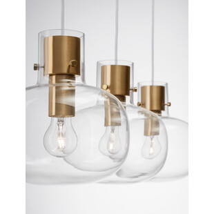 Lampa wisząca Bulgy III - szklana, retro, 86cm | Decolab24