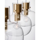 Lampa wisząca Bulgy III - szklana, retro, 86cm | Decolab24