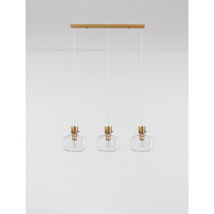 Lampa wisząca Bulgy III - szklana, retro, 86cm | Decolab24