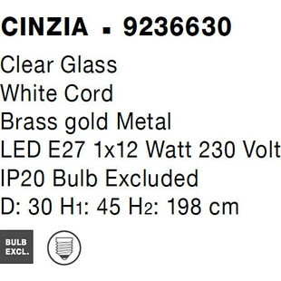 Lampa wisząca Bulgy | Szkło, Retro, E27 - Decolab24