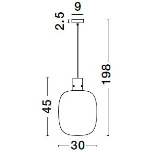 Lampa wisząca Bulgy | Szkło, Retro, E27 - Decolab24