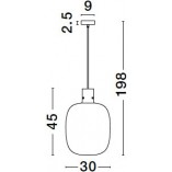 Lampa wisząca Bulgy | Szkło, Retro, E27 - Decolab24
