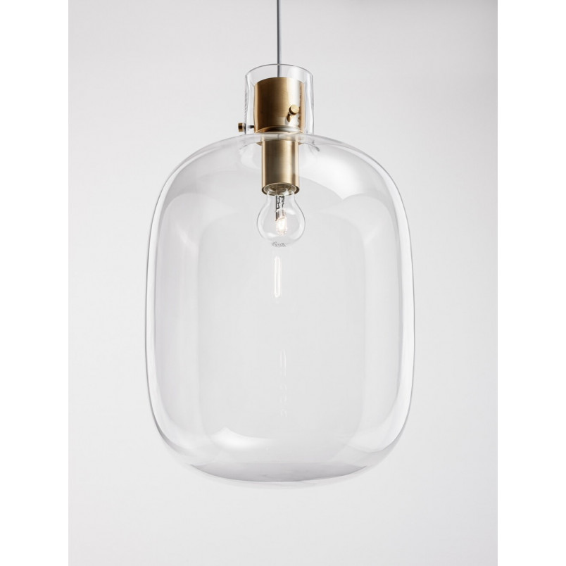 Lampa wisząca Bulgy | Szkło, Retro, E27 - Decolab24