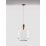 Lampa wisząca Bulgy | Szkło, Retro, E27 - Decolab24