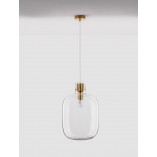Lampa wisząca Bulgy | Szkło, Retro, E27 - Decolab24
