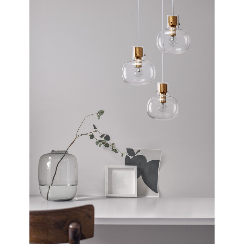 Lampa wisząca Bulgy III | Szkło, Retro, E27 - Decolab24
