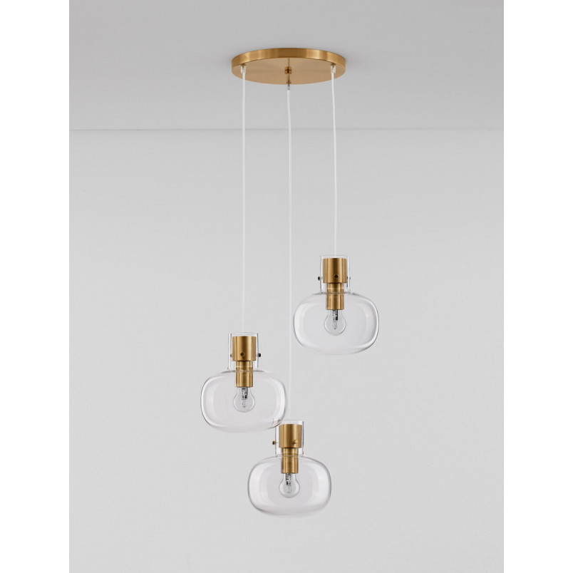 Lampa wisząca Bulgy III | Szkło, Retro, E27 - Decolab24