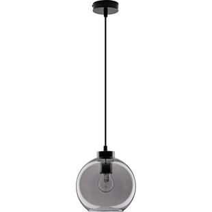 Lampa wisząca szklana kula retro Tempo 20cm szkło dymione