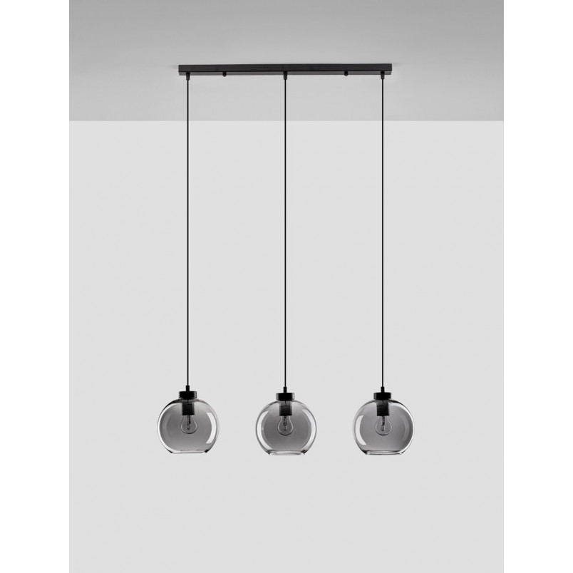 Lampa wisząca 3 kule szklane retro | Decolab24