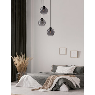 Lampa Wisząca 3 Kule Retro Tempo - Szkło Dymione | Decolab24