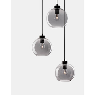 Lampa Wisząca 3 Kule Retro Tempo - Szkło Dymione | Decolab24