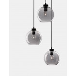 Lampa Wisząca 3 Kule Retro Tempo - Szkło Dymione | Decolab24